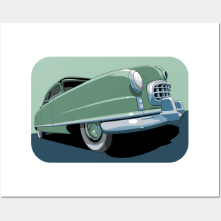 1950 Nash Ambassador in green Posters and Art